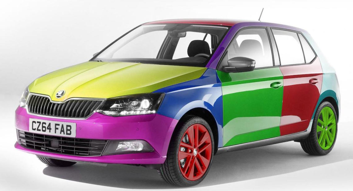 Colourful car