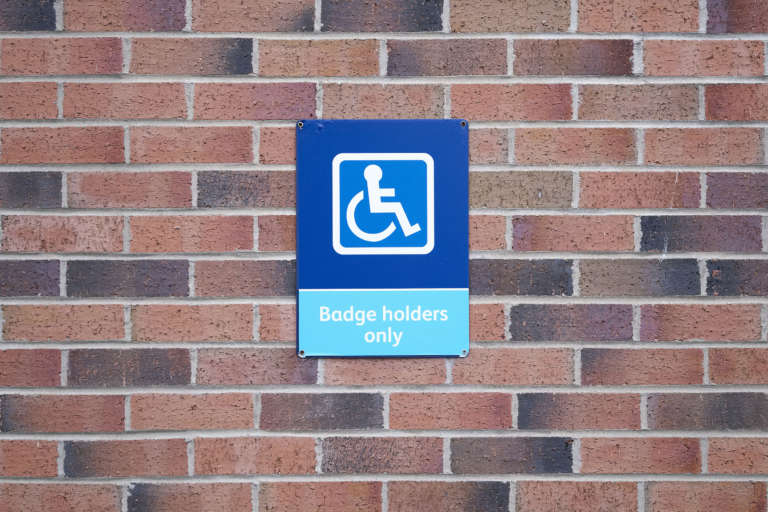 Parking tips for blue badge holders