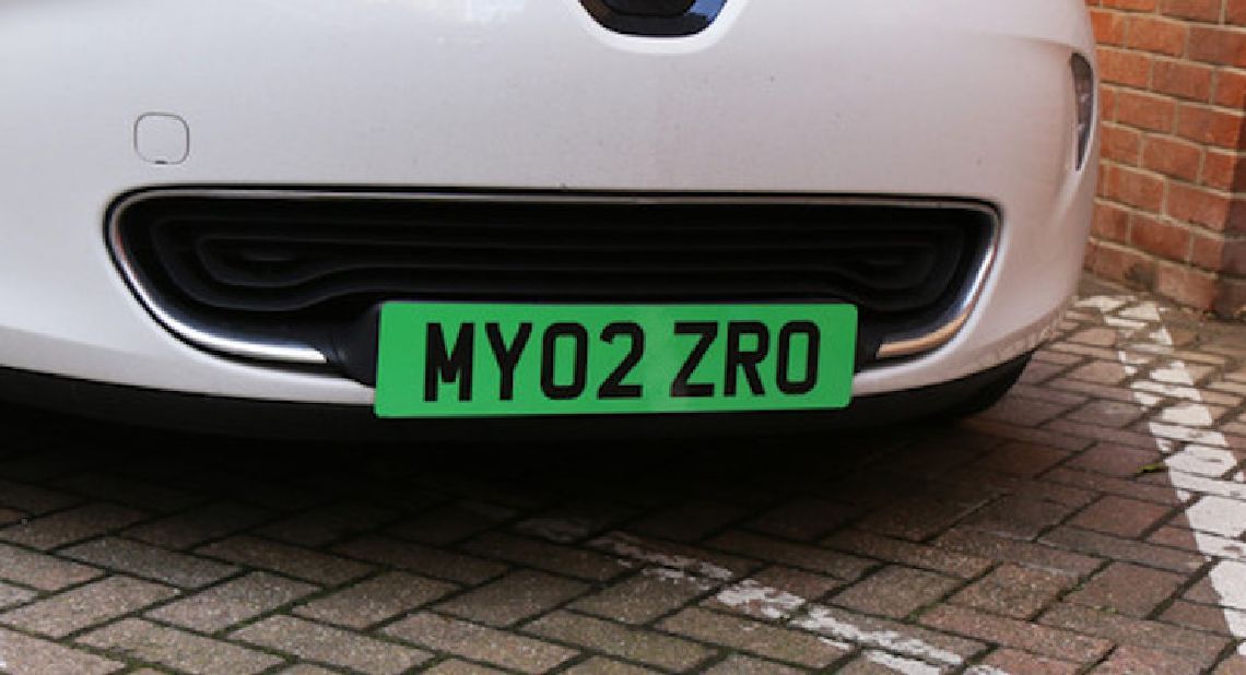 Green number plate