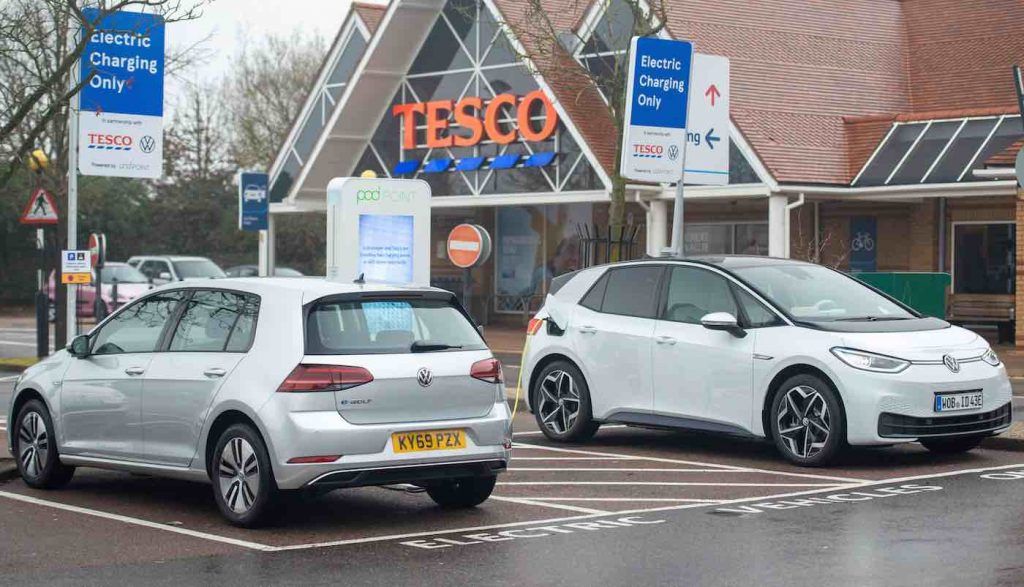 UK Supermarket Chain Provides Free Car Charging Network to EV Owners While  They Shop
