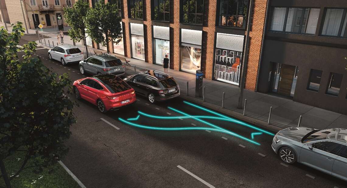 Image depicting new car safety technology such as park assist, to help drivers stay safe on the roads